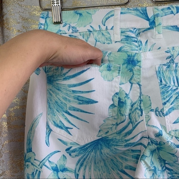 TOMMY Bahama Women's Blue Tropical Denim Boardwalk Capri Jeans Pants size 26 - Picture 6 of 14